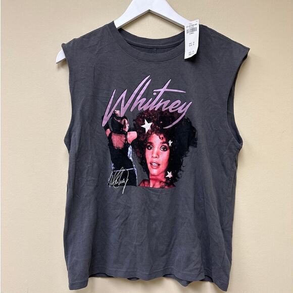 NWT Abercrombie & Fitch Whitney Houston Sleeveless Muscle T-Shirt Size XS - Picture 2 of 11